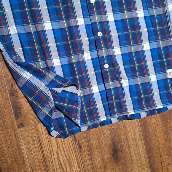 Penfield Men's Button Down Shirt Classic Fit Blue Check Size Large - Picture 6 of 8
